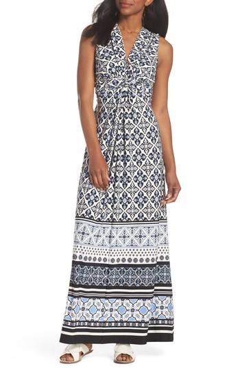 Women's Eliza J Knot Detail Jersey Maxi Dress - Blue