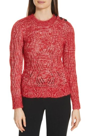 Women's Ba & Sh Numa Cotton Silk Blend Sweater - Red