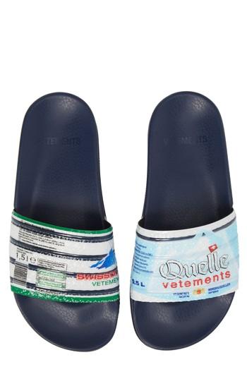 Women's Vetements Print Slide Sandal Us / 40eu - Blue