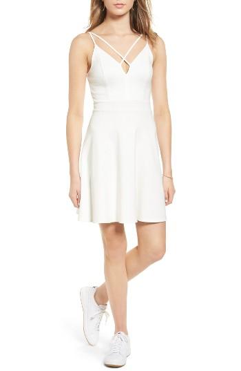 Women's Soprano Strappy Skater Dress - Ivory