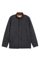 Men's Peter Millar Suffolk Quilted Water-resistant Car Coat, Size - Black