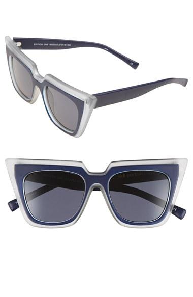 Women's Le Specs 'edition One' 51mm Sunglasses - Matte Navy/ Matte Grey