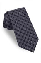 Men's Ted Baker London City Grid Silk Tie, Size - Black