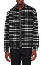 Men's Allsaints Racine Plaid Shirt Jacket - Black