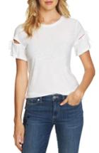 Women's Cece Bow Trim Tee - White