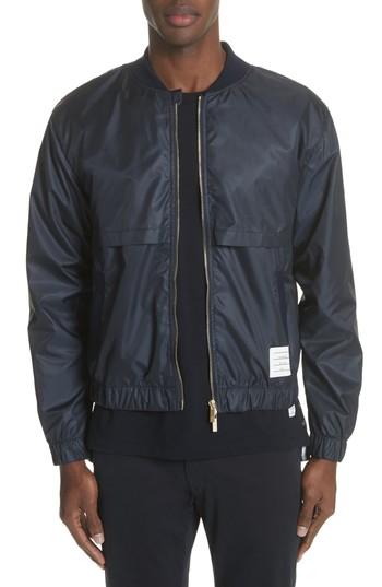 Men's Thom Browne Bomber Jacket - Blue