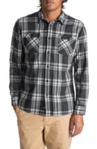 Men's Quiksilver Waterman Collection Moon Tides Plaid Flannel Shirt - Black