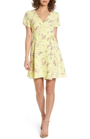 Women's Lush Olivia Wrap Dress - Yellow