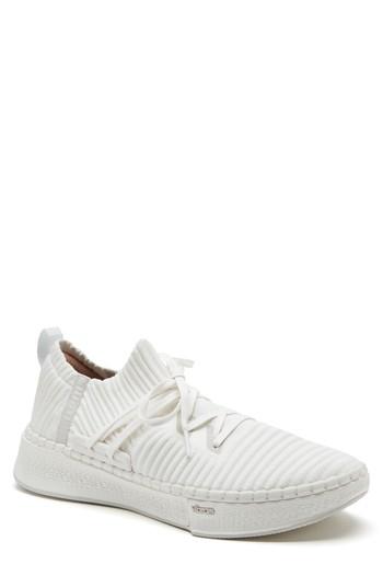 Men's Brandblack Delta Rib Knit Sneaker M - White
