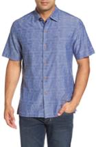 Men's Tommy Bahama Oceanside Woven Shirt, Size - Blue