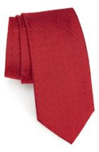 Men's Salvatore Ferragamo Solid Silk Tie, Size - Red