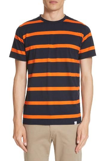 Men's Norse Projects Neils Industrial Stripe T-shirt - Blue