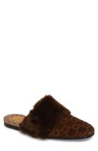 Men's Gucci Square-g Faux Fur Slipper Us / 7uk - Brown