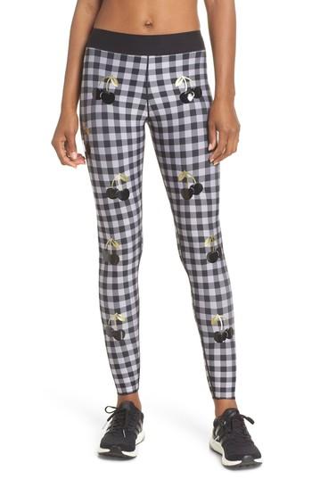 Women's Ultracor Ultra Cherry Check Leggings - Black