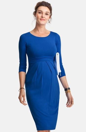 Women's Isabella Oliver Ivybridge Jersey Maternity Dress - Blue