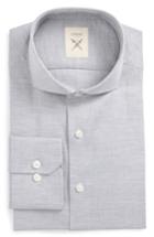 Men's Strong Suit Extra Trim Fit Herringbone Dress Shirt .5r - Grey