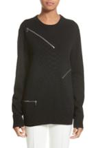 Women's Michael Kors Zip Detail Cashmere & Cotton Sweater