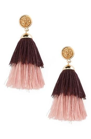 Women's Panacea Faux Drusy Tassel Drop Earrings