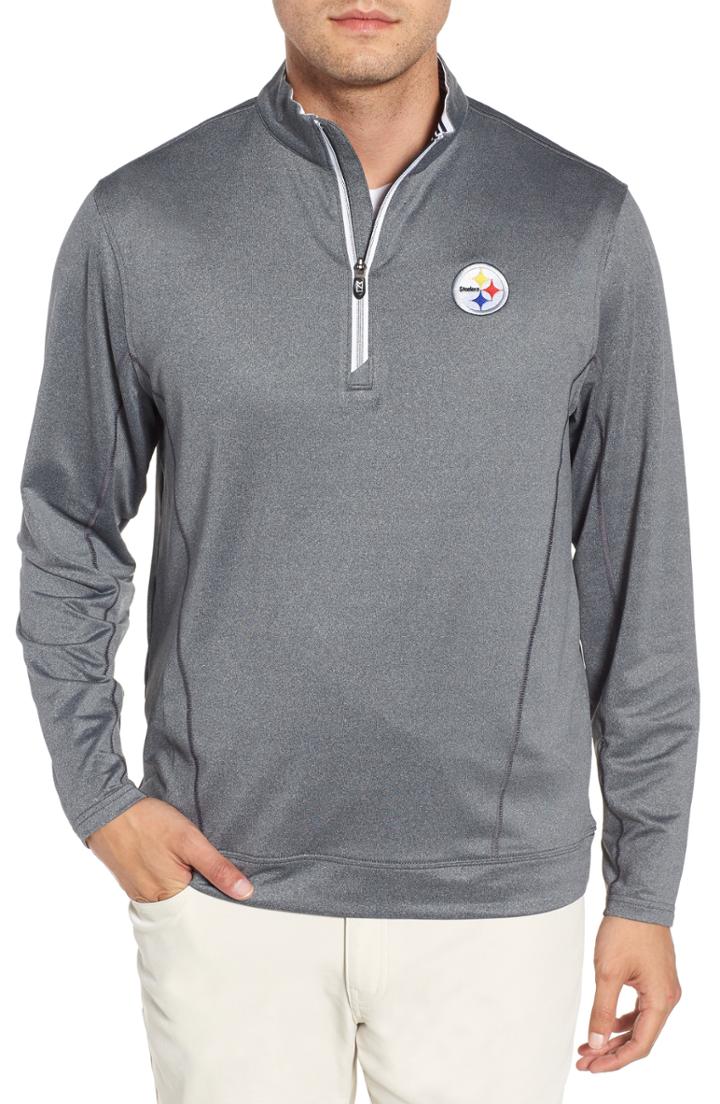 Men's Cutter & Buck Endurance Pittsburgh Steelers Fit Pullover, Size Medium - Black
