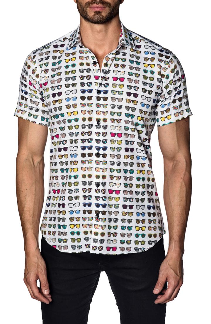 Men's Jared Lang Sunglasses Print Sport Shirt