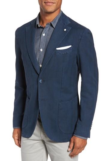 Men's L.b.m 1911 Classic Fit Cotton Blazer R Eu - Blue