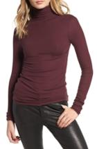 Women's Ag Chels Ribbed Turtleneck Sweater - Burgundy