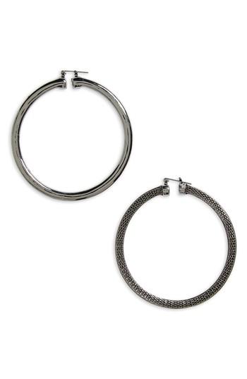 Women's Bp. Mesh Chain Hoop Earrings