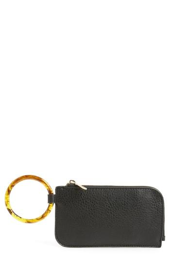 Bp. Resin Handle Mini Zip Clutch - Black
