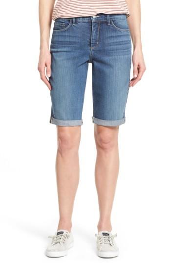 Women's Nydj Briella Roll Cuff Stretch Denim Shorts - Blue