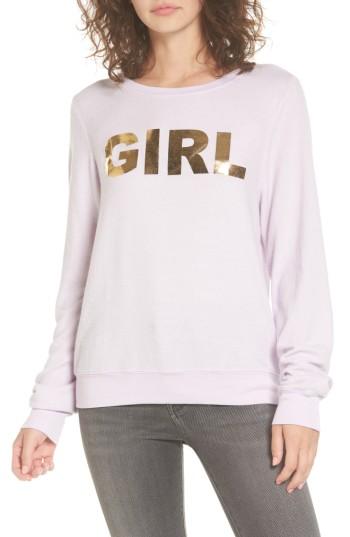Women's Dream Scene Girl Sweatshirt, Size - Purple