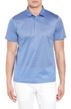 Men's David Donahue Fine Line Polo - Blue