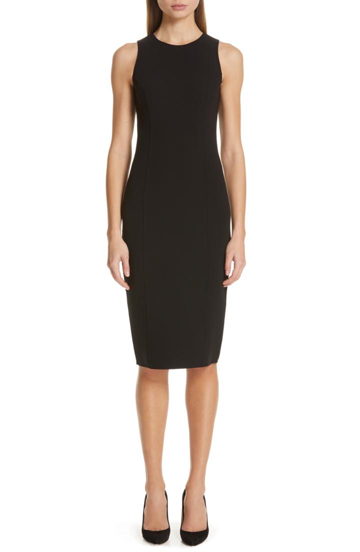 Women's Michael Kors Stretch Wool Crepe Sheath Dress - Metallic