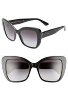 Women's Dolce & Gabbana 54mm Gradient Butterfly Sunglasses - Black/ Black Gradient