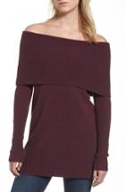 Women's Halogen Convertible Neck Sweater - Burgundy