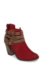 Women's Naughty Monkey Cuthbert Strappy Bootie .5 M - Red