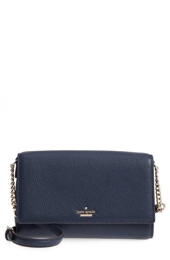 Kate Spade New York Oakwood Street Pebbled Leather Crossbody Bag - Blue