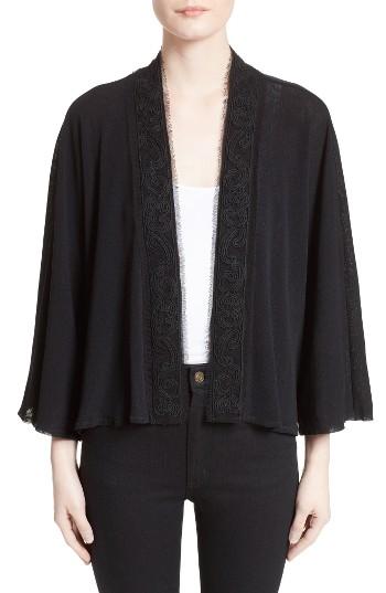 Women's Fuzzi Kimono Cardigan - Black