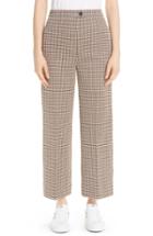 Women's Moncler Houndstooth Straight Leg Pants Us / 40 It - Brown