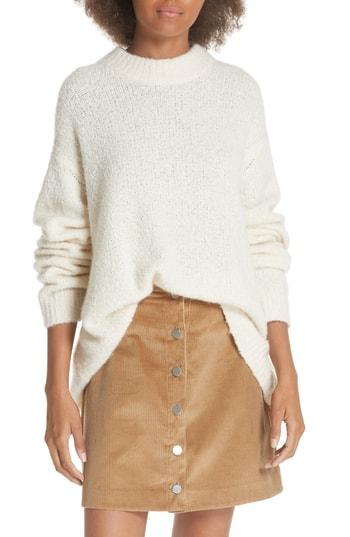 Women's Elizabeth And James Josette Oversized Boucle Sweater - White