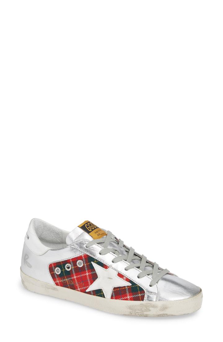 Women's Golden Goose Superstar Plaid Sneaker Us / 40eu - Grey