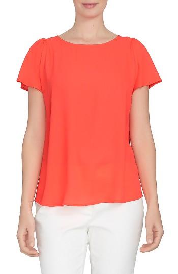 Women's Cece Crepe Blouse - Coral