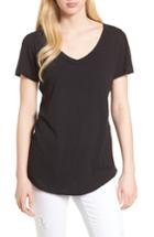 Women's Caslon V-neck Tee - Black