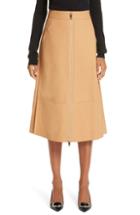 Women's Burberry Lagan Leather Skirt - Beige