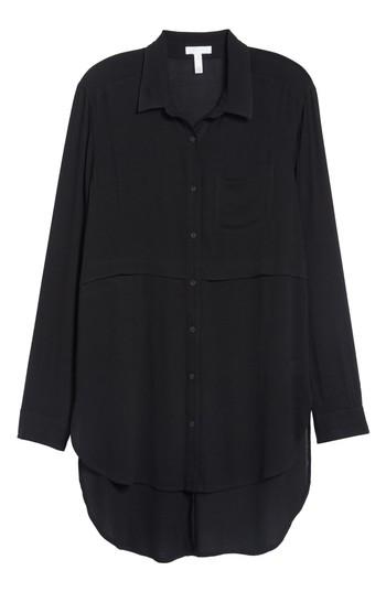 Women's Leith Pocket Tunic Top - Black