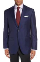 Men's David Donahue 'connor' Classic Fit Solid Wool Sport Coat L - Blue