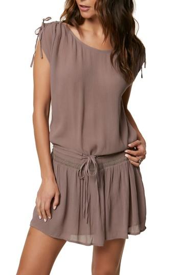 Women's O'neill Zenna Gauze Drop Waist Dress - Beige