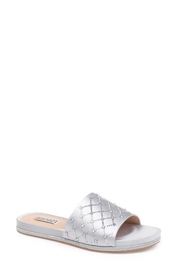 Women's Badgley Mischka Shayna Slide M - Metallic