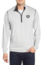 Men's Cutter & Buck Oakland Raiders - Meridian Half Zip Pullover, Size - Black