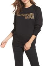 Women's Brunette The Label No Champagne No Gain Sweatshirt /small - Black
