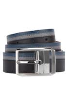 Men's Bugatchi Reversible Saffiano Leather Belt - Nero